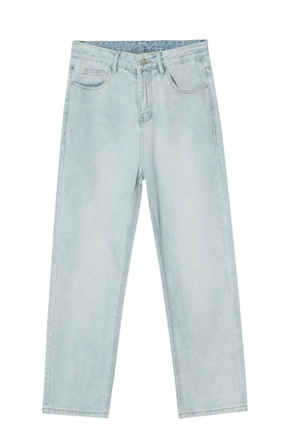 Washed Straight-Leg Slim Jeans, image 3