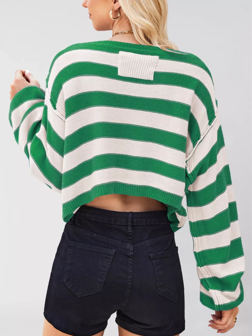 Striped Dropped Shoulder Sweater, image 18