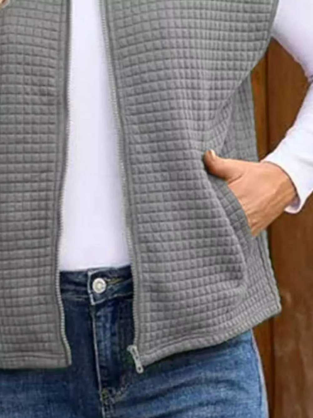 Zip-Up Vest Coat, image 6