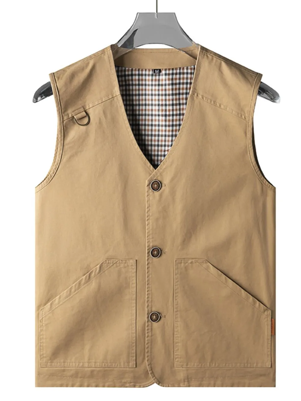 Men's Plus Size Button Up Vest, image 2