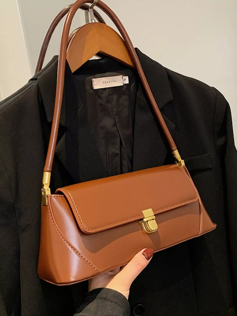 Leather Flap Shoulder Bag, image 5