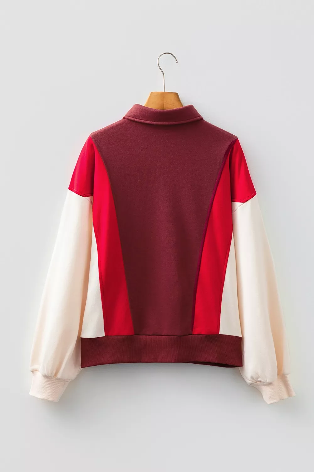 Color-Block Snap-Button Oversized Sweatshirt, image 6