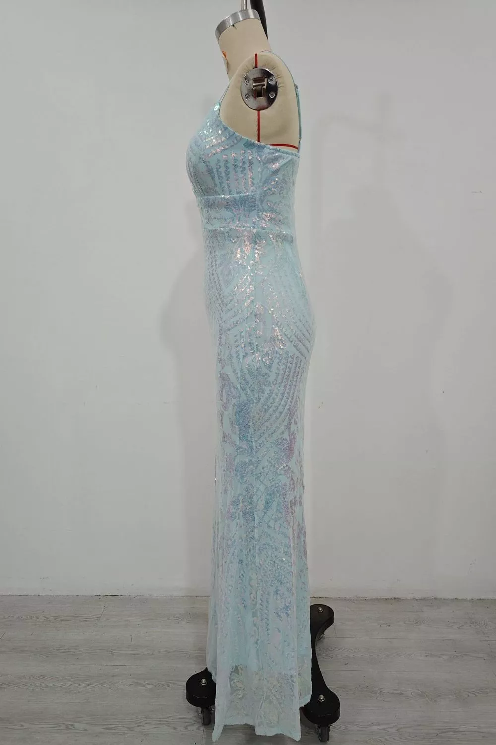 Sequin Mermaid Evening Maxi Cami Dress, image 9