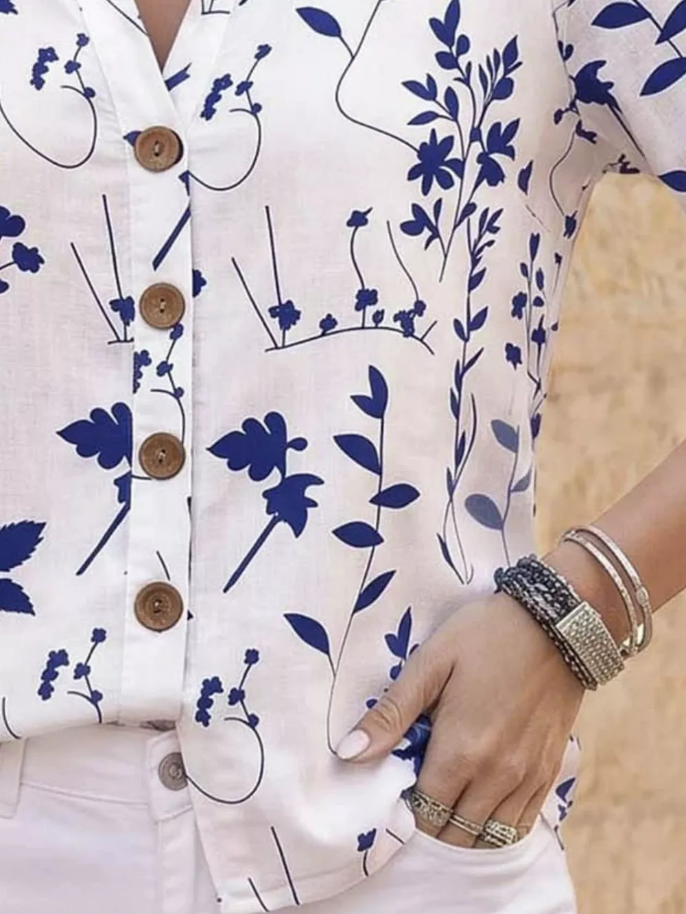 Notched Button Down Shirt, image 56