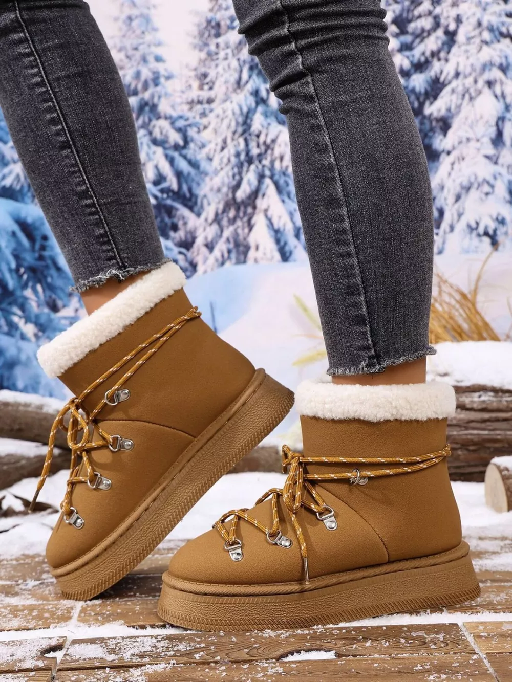 Round Toe Platform Boots, image 6
