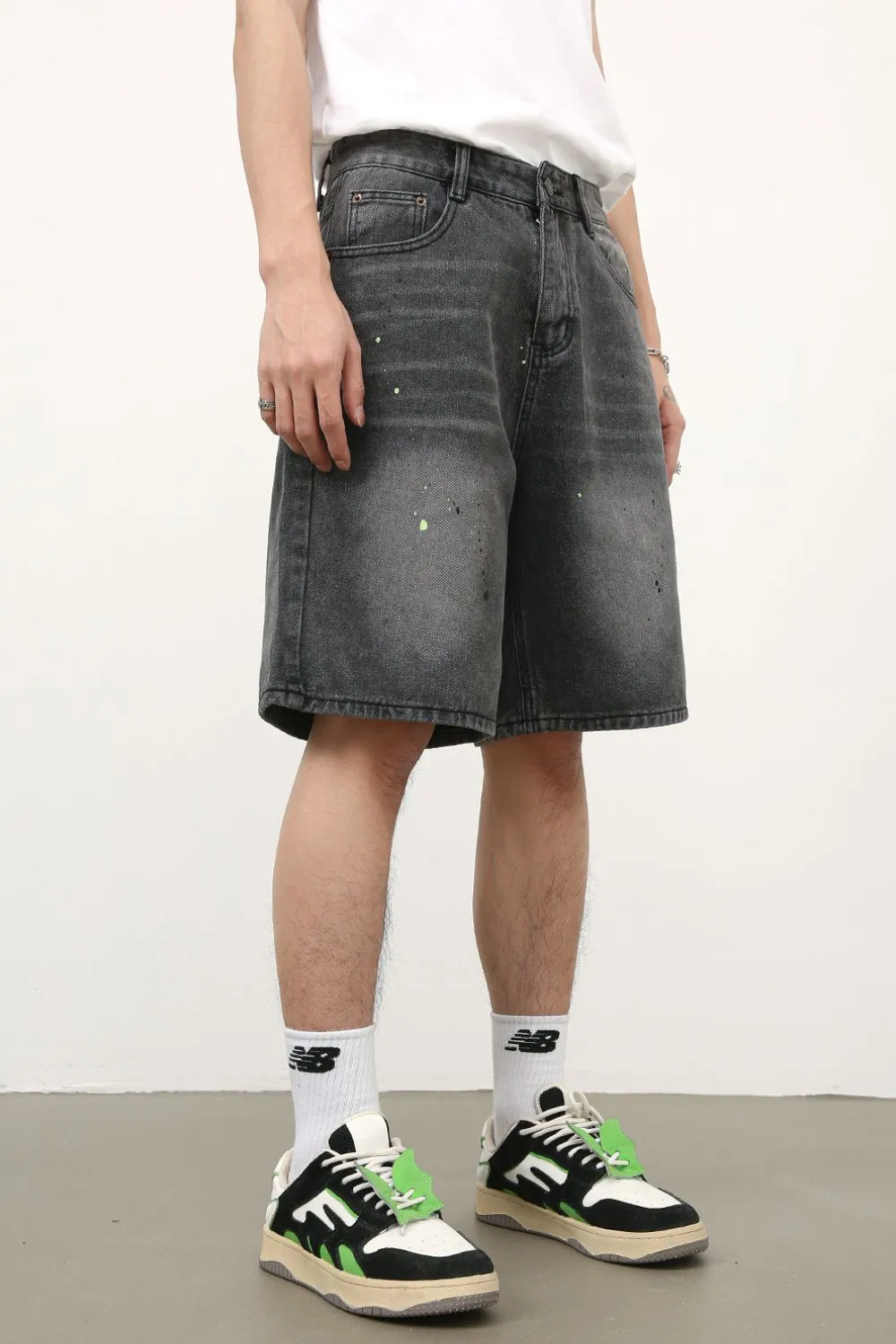 Men's Mid Rise Denim Shorts, image 4