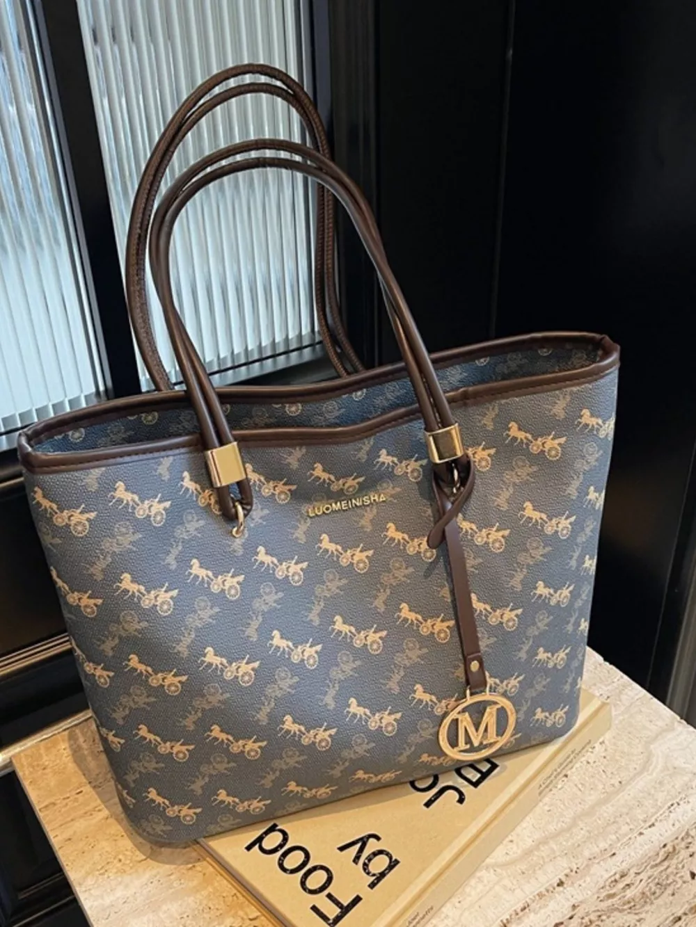 Printed Tote Shoulder Bag, image 3