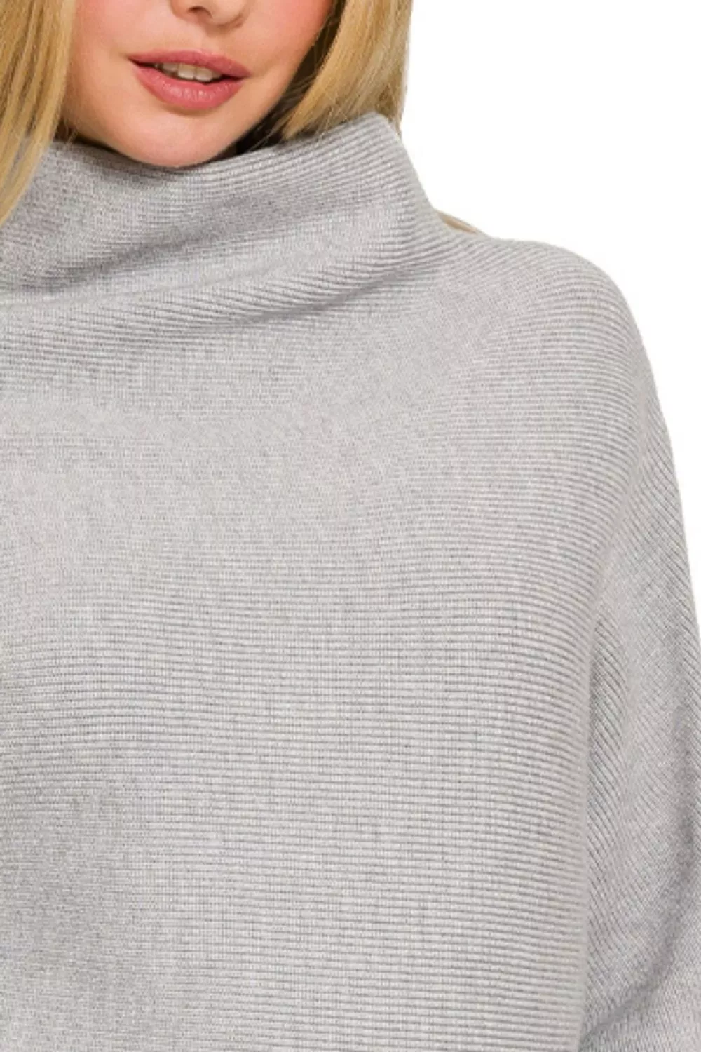 Viscose Dolman Sleeve Mock Neck Sweater, image 3