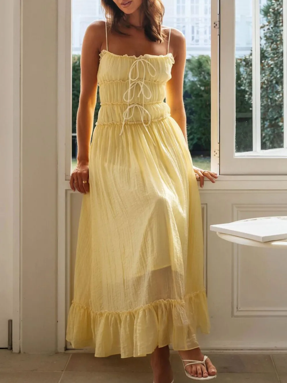 Frill Ruffled Hem Midi Cami Dress, image 18