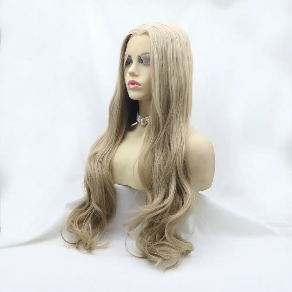 13*3" Lace Front Wigs Synthetic Long Wavy 24" 130% Density, image 3