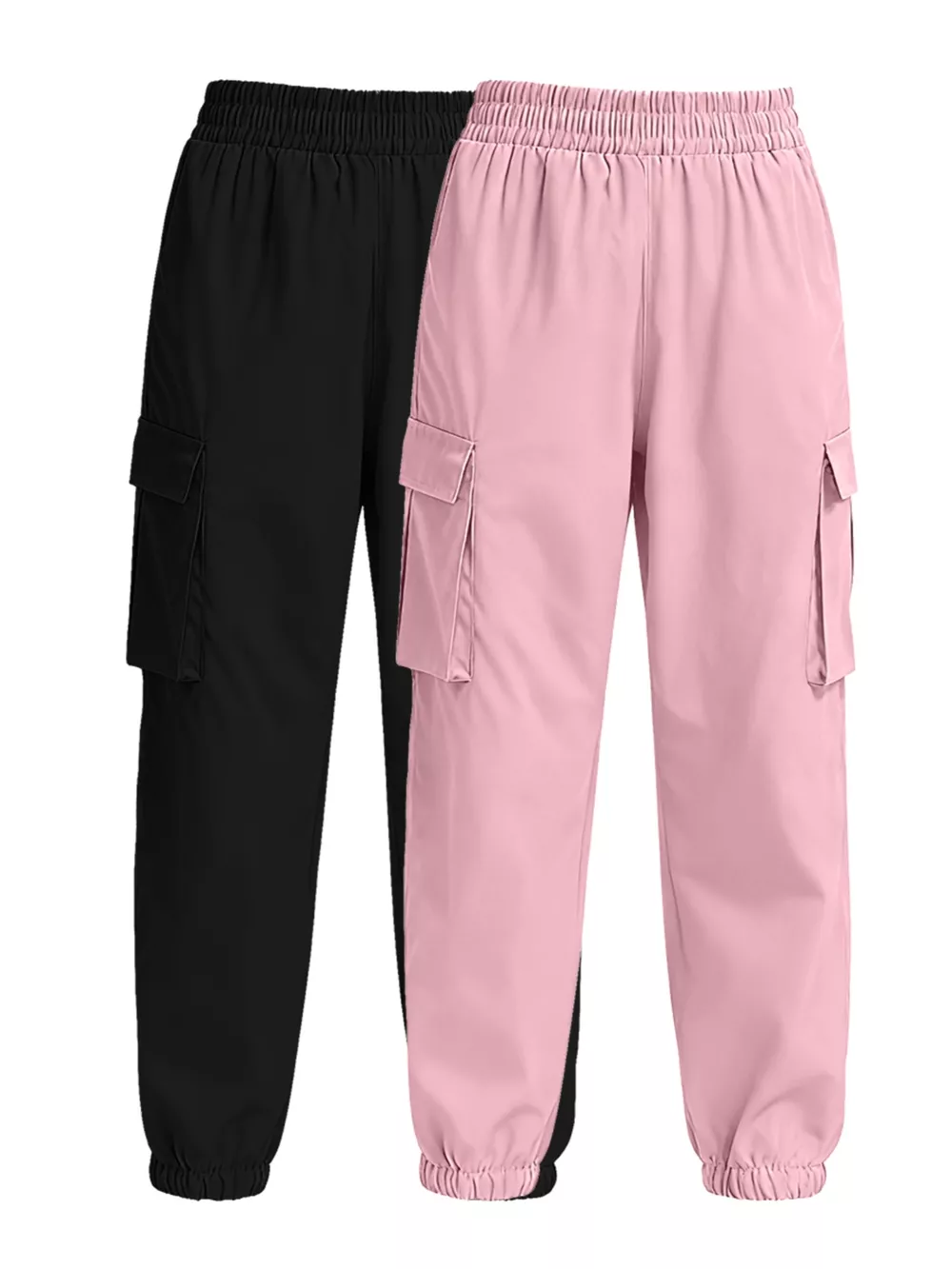2 Piece Elastic Waist Cargo Pants, image 5