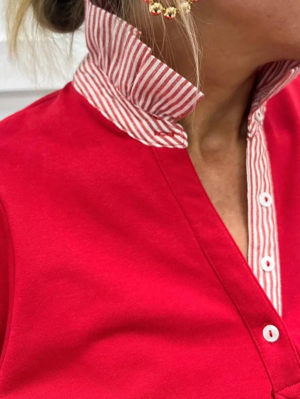 Notched Short Puff Sleeve Blouse, image 13