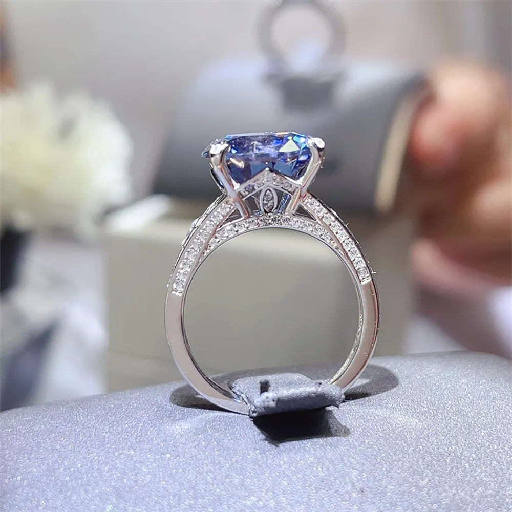 5 Carat Moissanite 925 Sterling Silver Ring, image 4