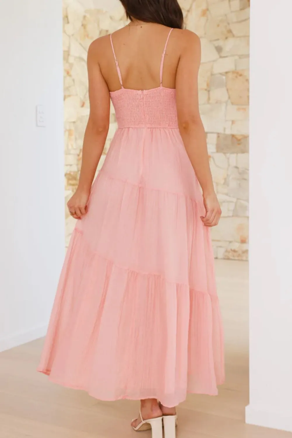 Ruched Smocked Back Cami Dress, image 8