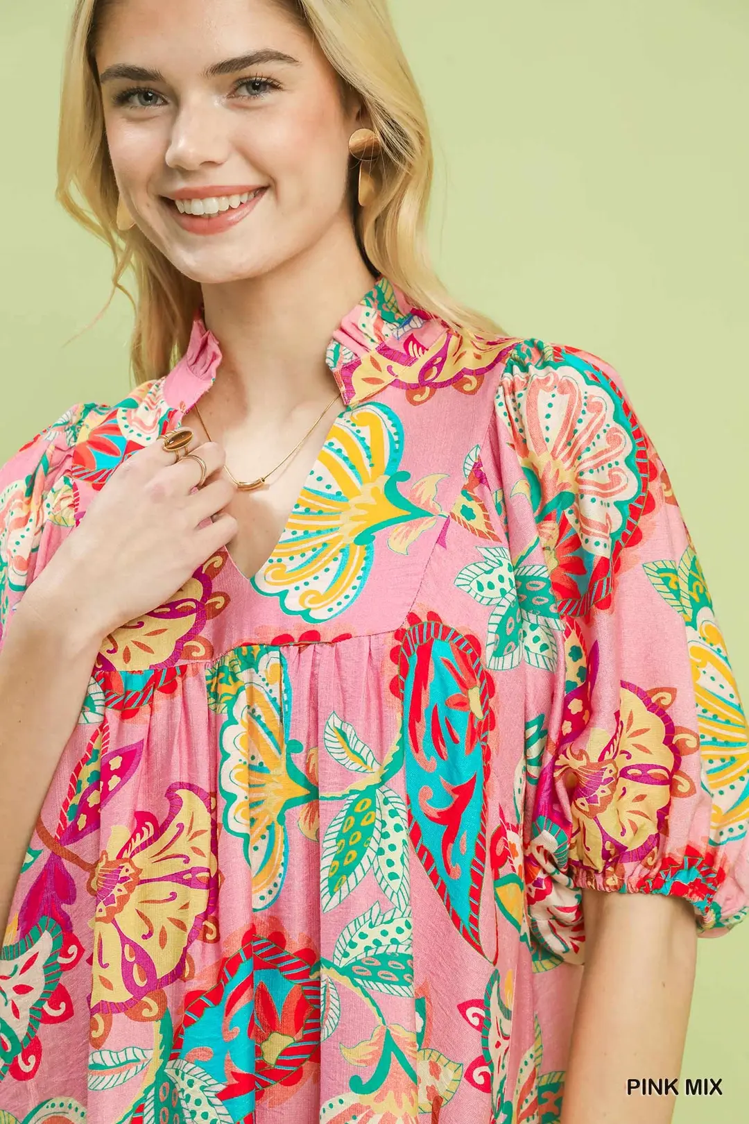 Paisley Print Mini Dress, image 5