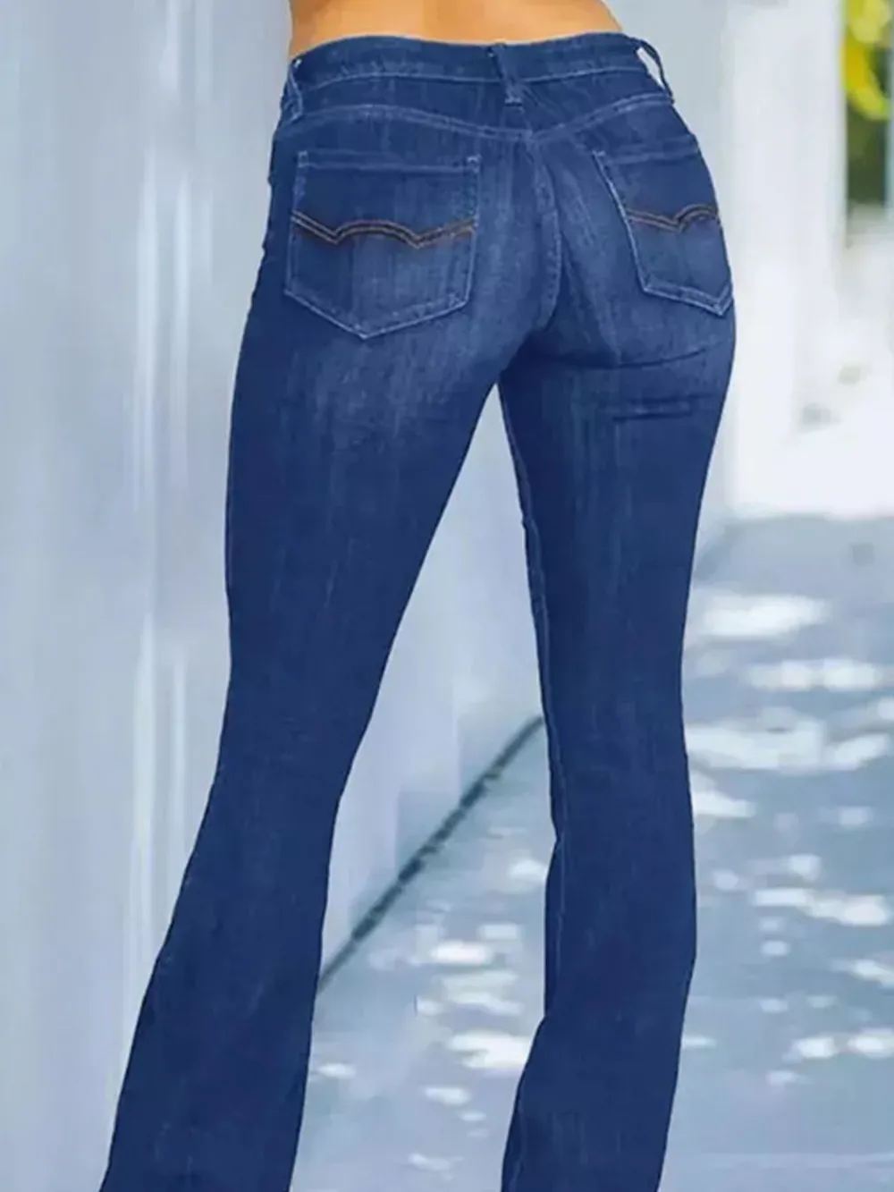 Full Size Wash Flare Jeans with Pockets Plus Size, image 5