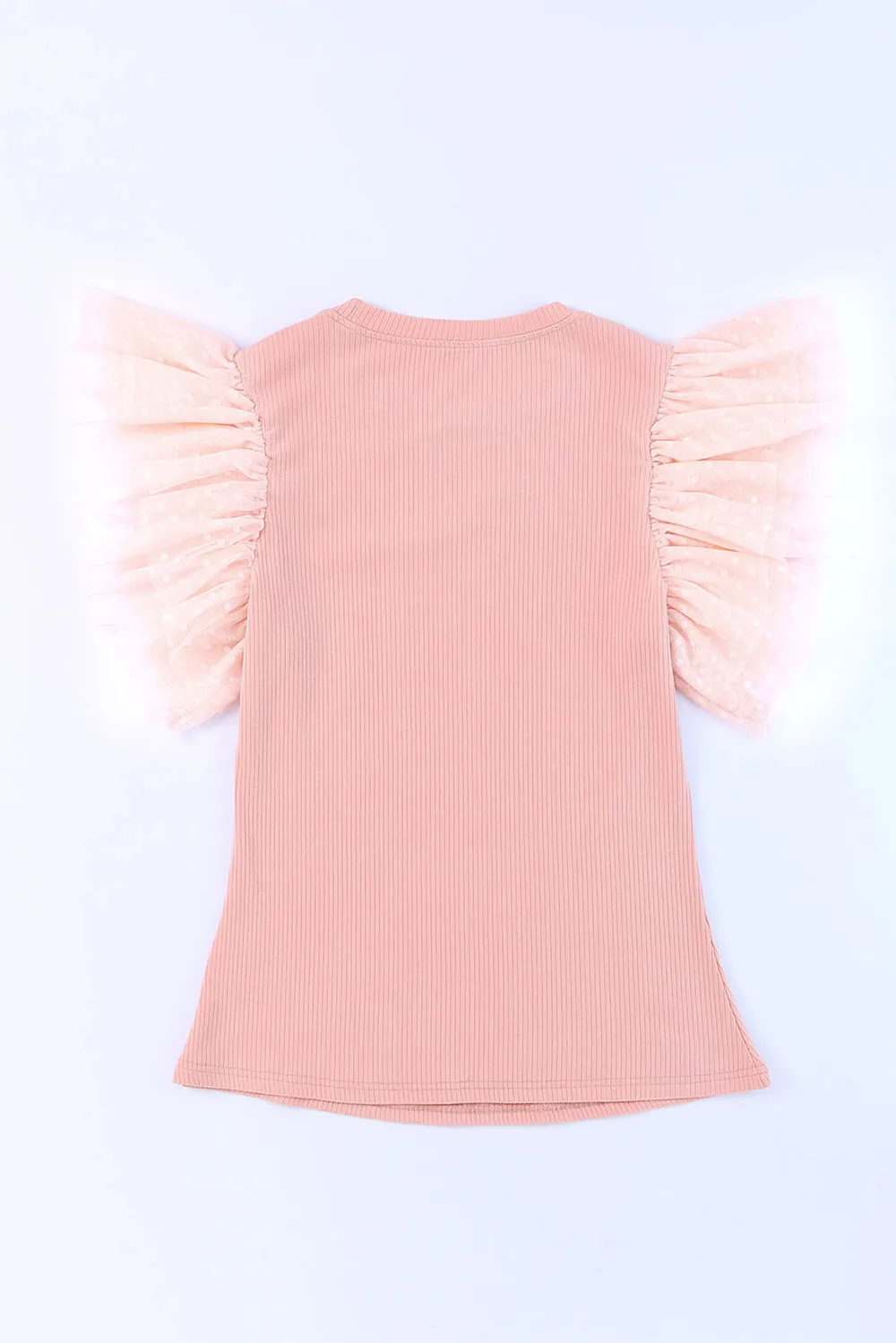 Ruffled Round Neck Cap Sleeve Blouse, image 8