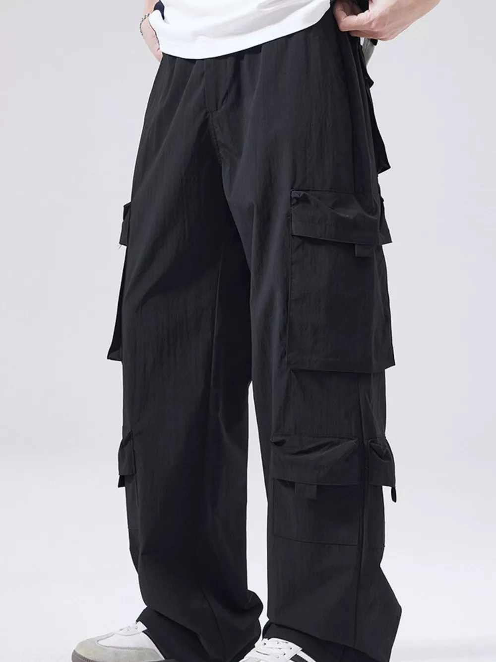 Men's Full Size Wide Leg Cargo Pants Plus Size, image 2