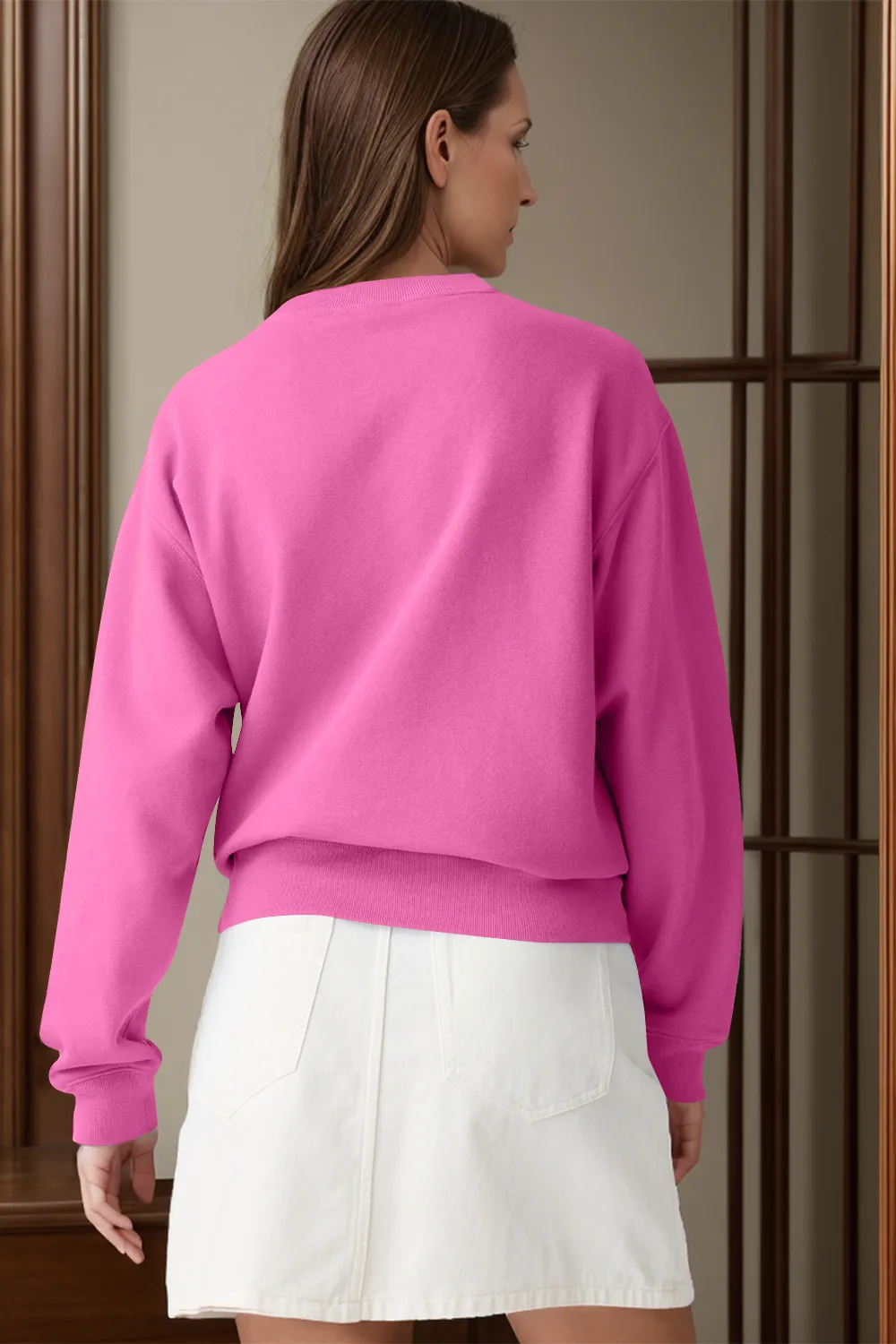 Round Neck Long Sleeve Sweatshirt, image 7