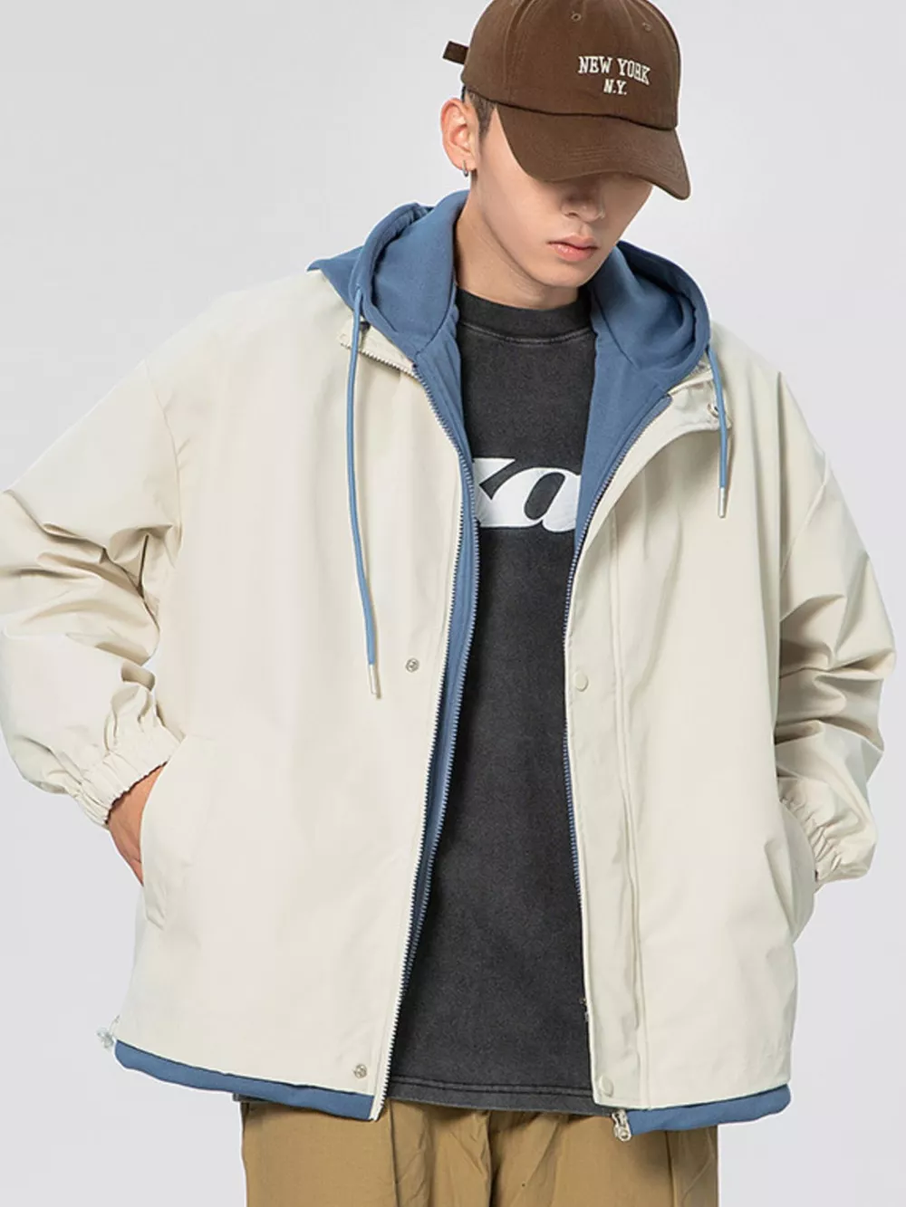 Men's Plus Size Casual Lightweight Windbreaker Jacket, image 5