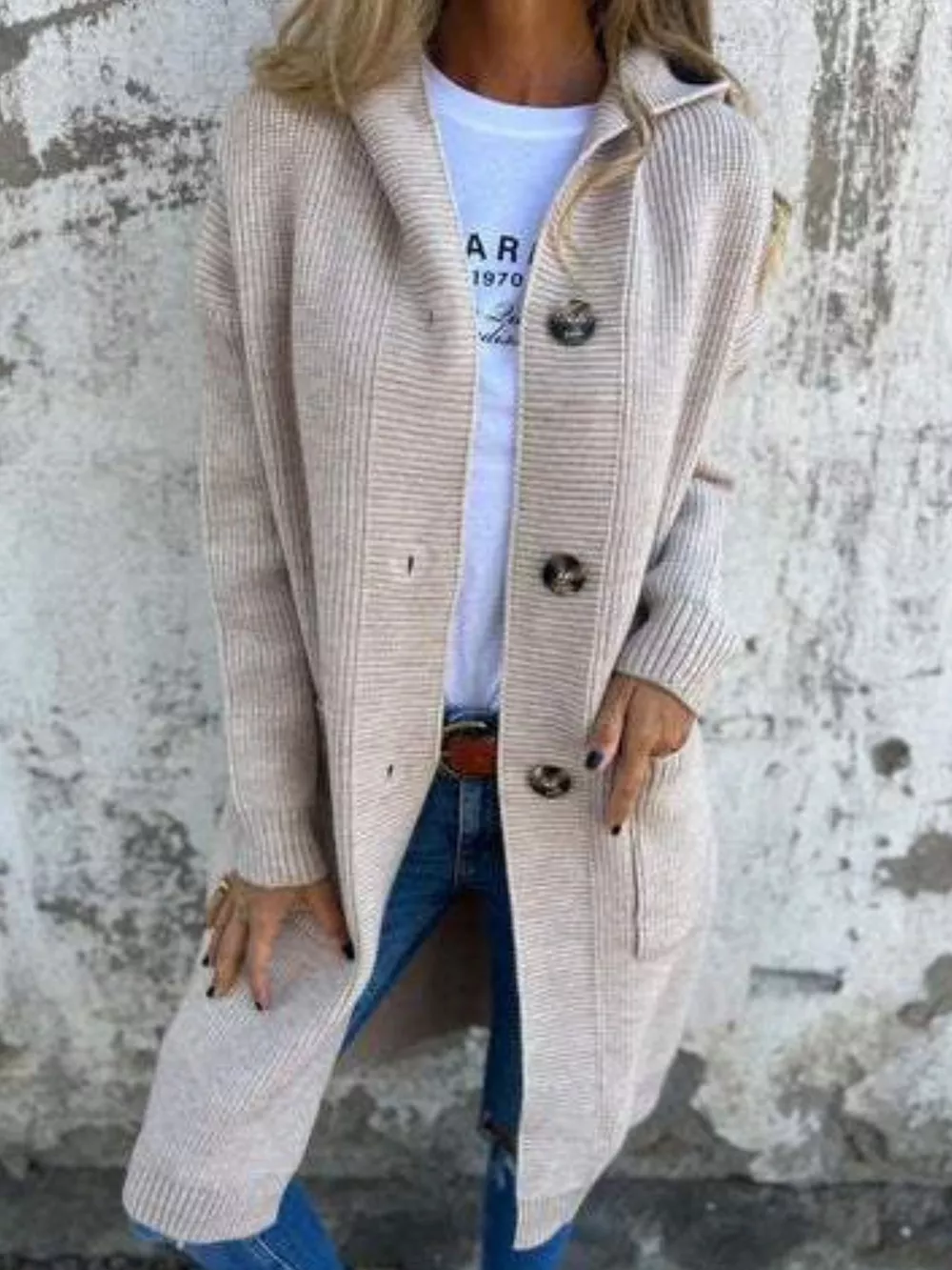 Full Size Button-Down Hooded Cardigan Plus Size, image 2