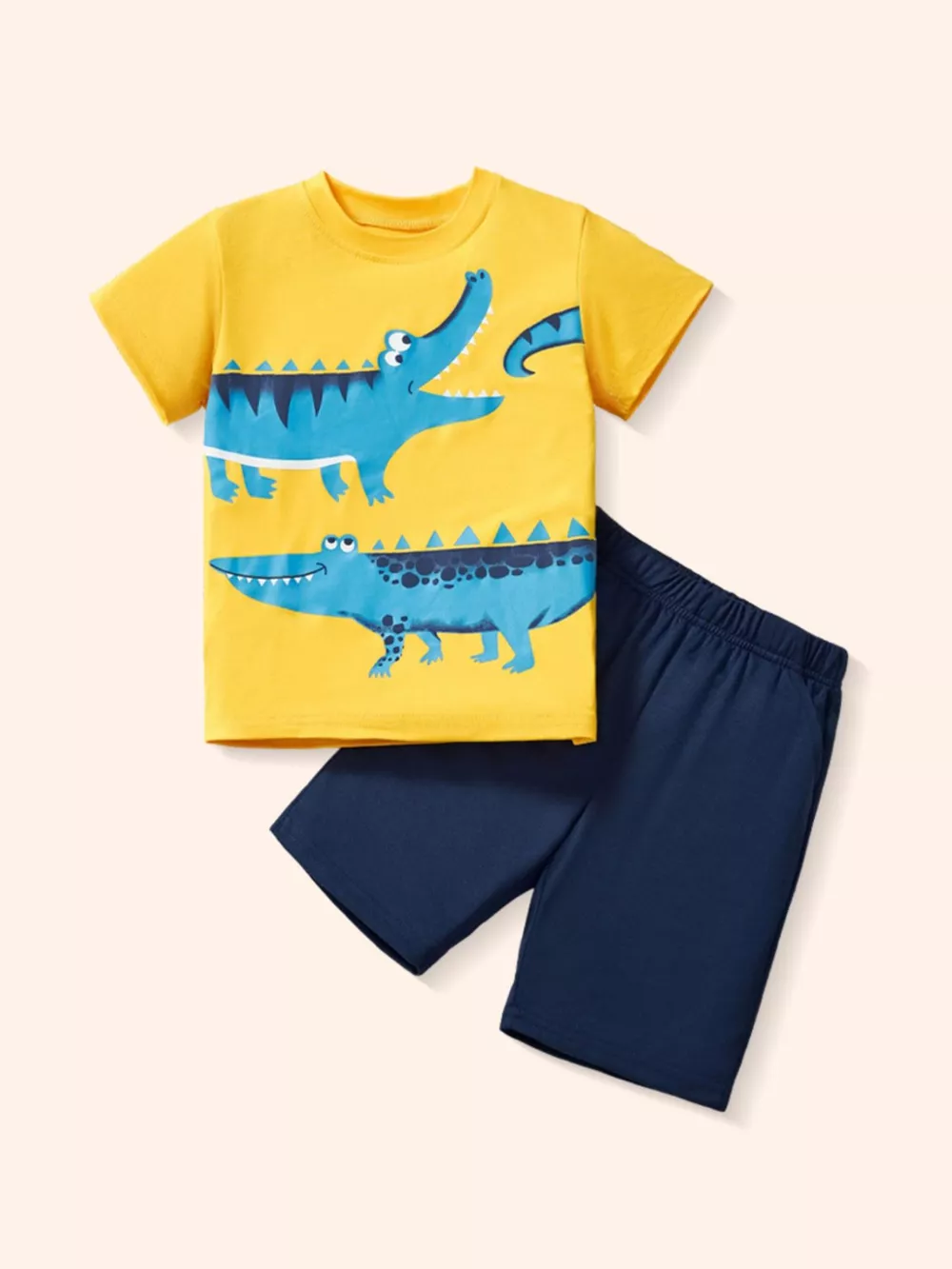 Children's Crocodile Short Sleeve Tee and Shorts Set
