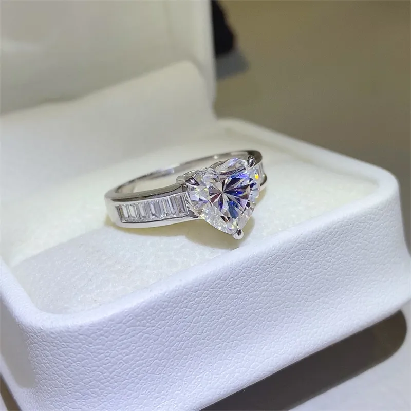 3 Carat Moissanite 925 Sterling Silver Ring, image 3