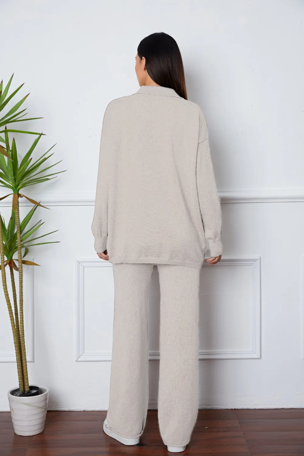 Dropped Shoulder Sweater and Long Pants Set, image 12