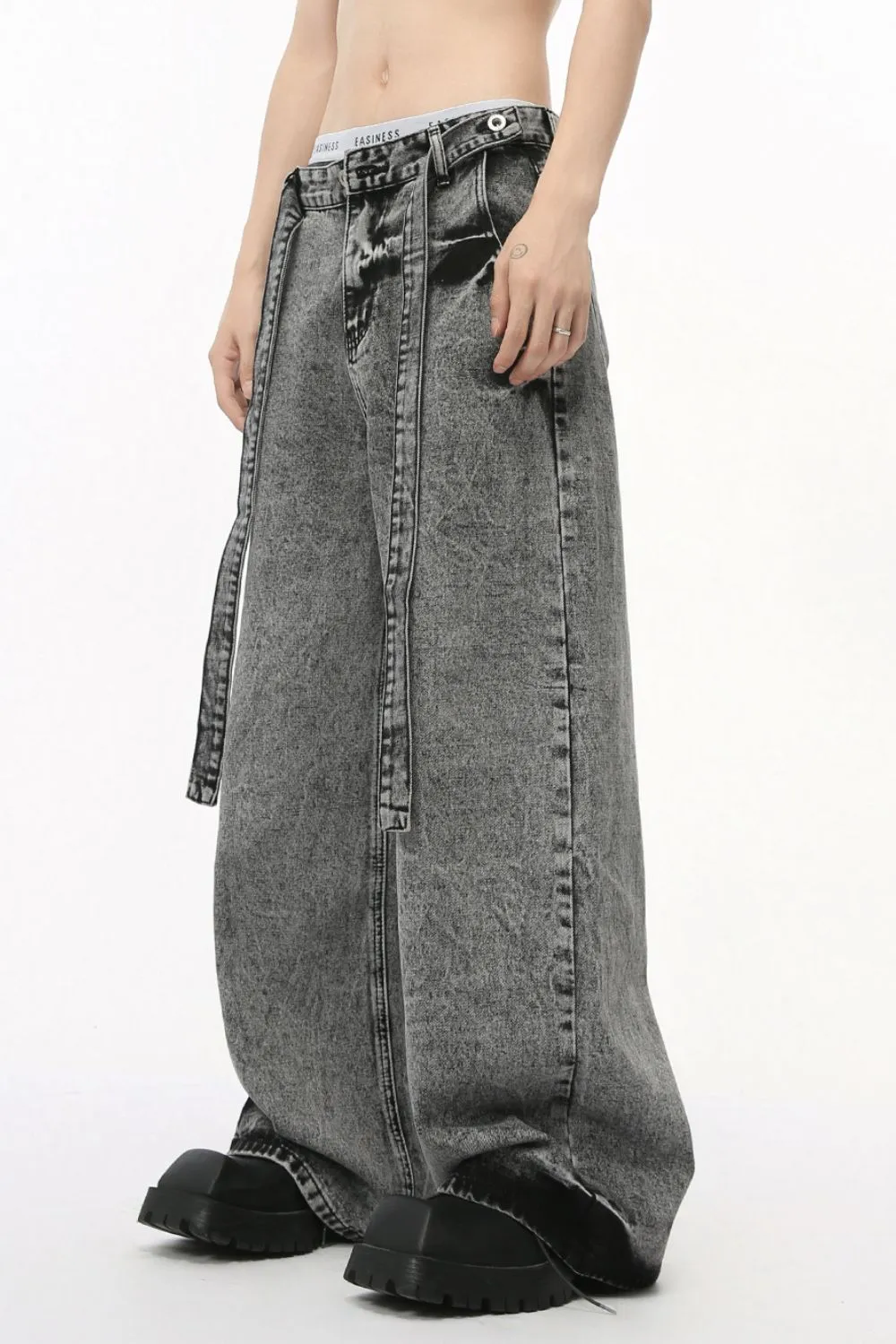 Wide Leg Jeans with Pockets, image 3