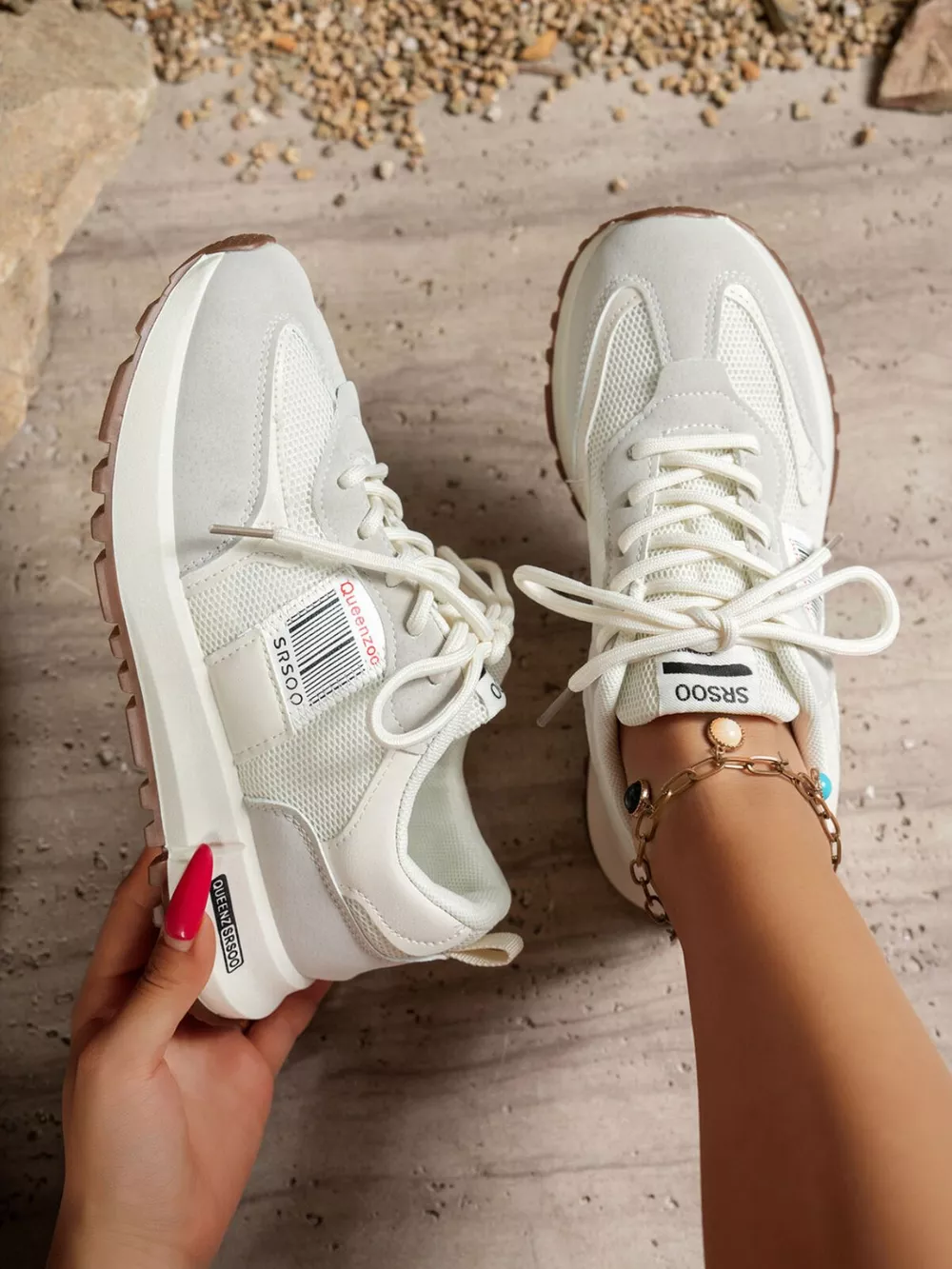 Round Toe Lace Up Sneakers, image 6