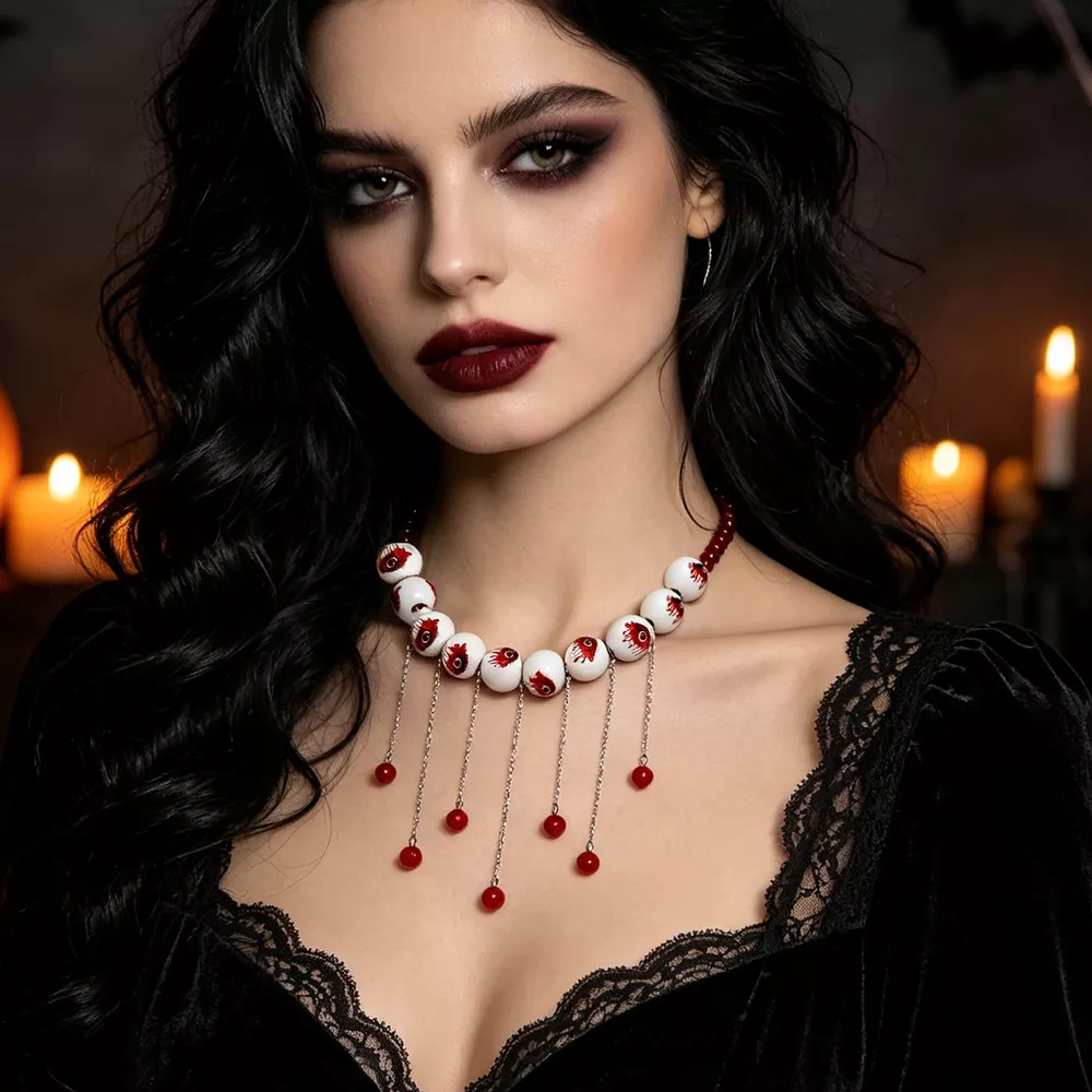 Halloween Gothic Eyeball Necklace, image 3