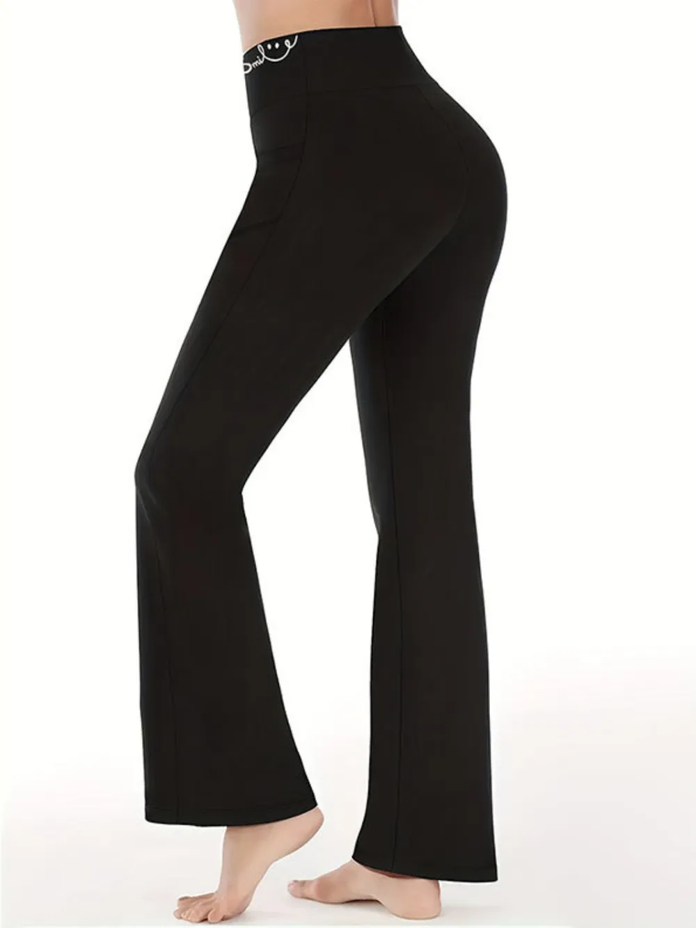 Bootcut High Rise Pants with Pockets, image 2