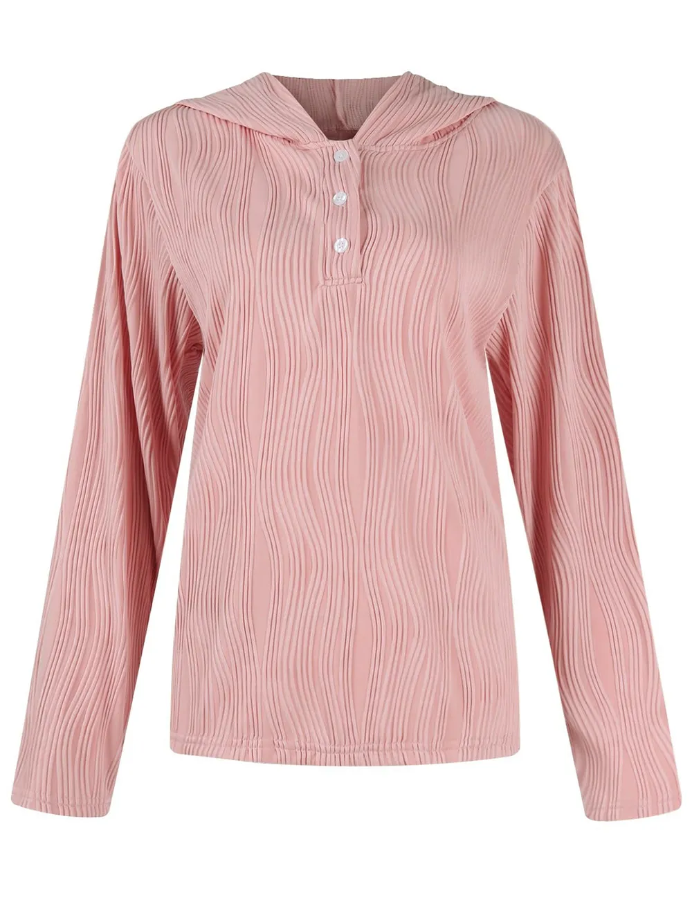 Textured Long Sleeve Hoodie, image 7