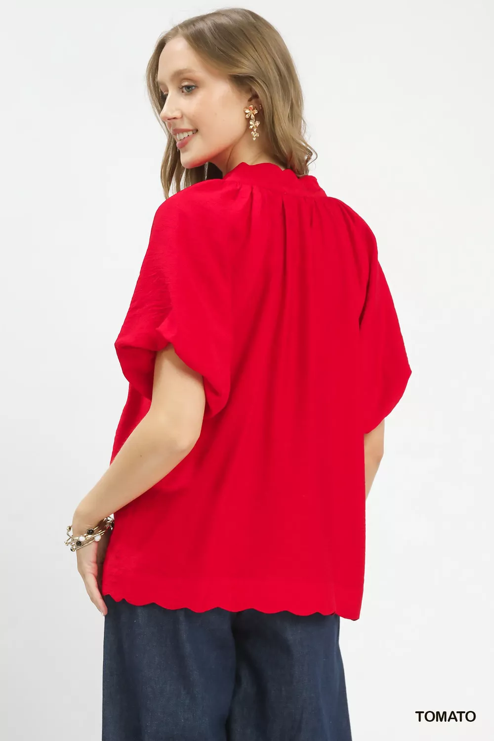 Floral Embroidered Hem Blouse, image 3