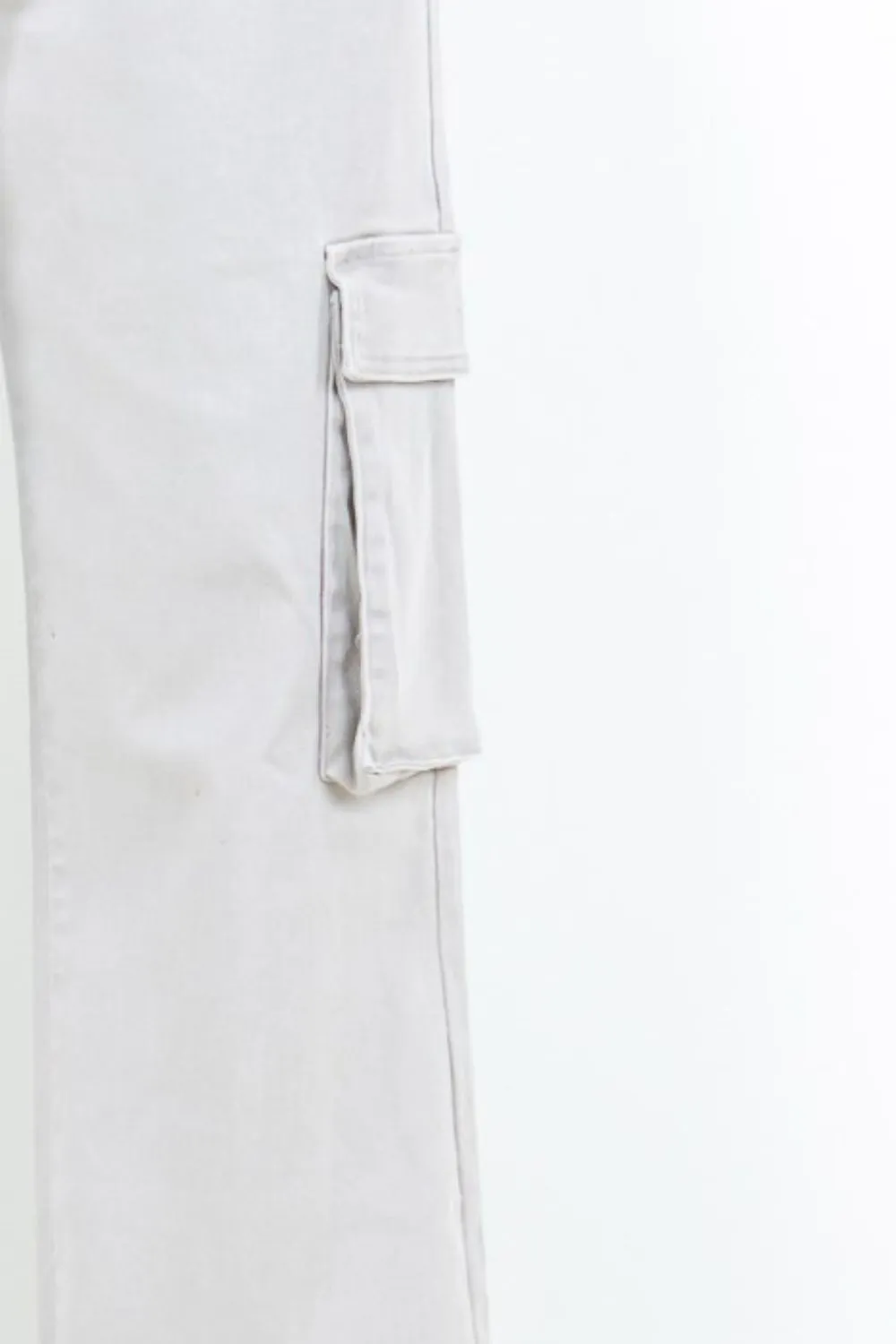 Full Size Drawstring Wide Leg Cargo Pants Plus Size, image 2