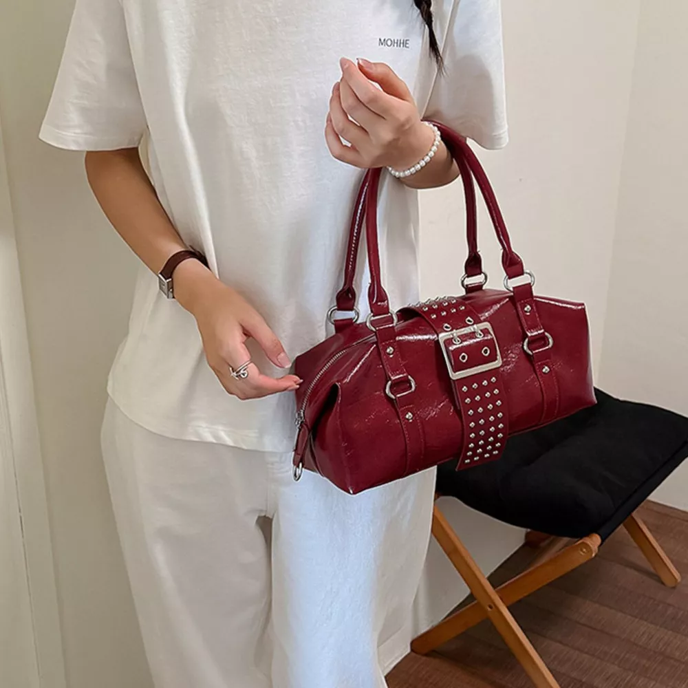 Rivet Embellished Crossbody Bag, image 8
