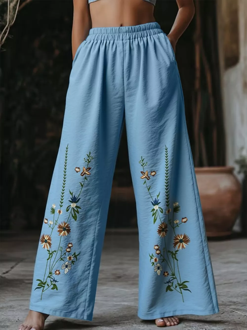 Floral Wide Leg Pants, image 3