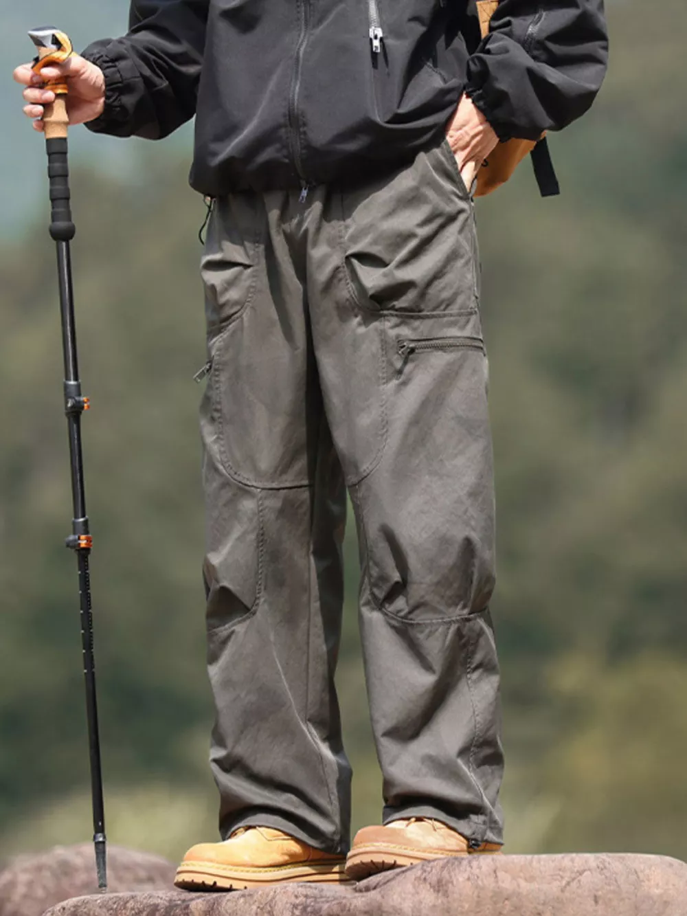 Men's Plus Size Relaxed Fit Cargo Pants, image 9