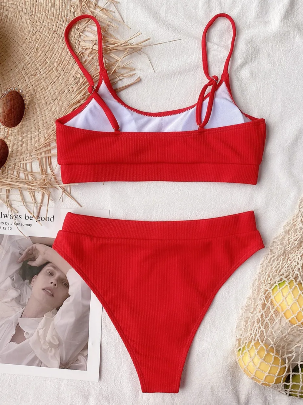 Scoop Neck Spaghetti Strap Two-Piece Swim Set, image 12