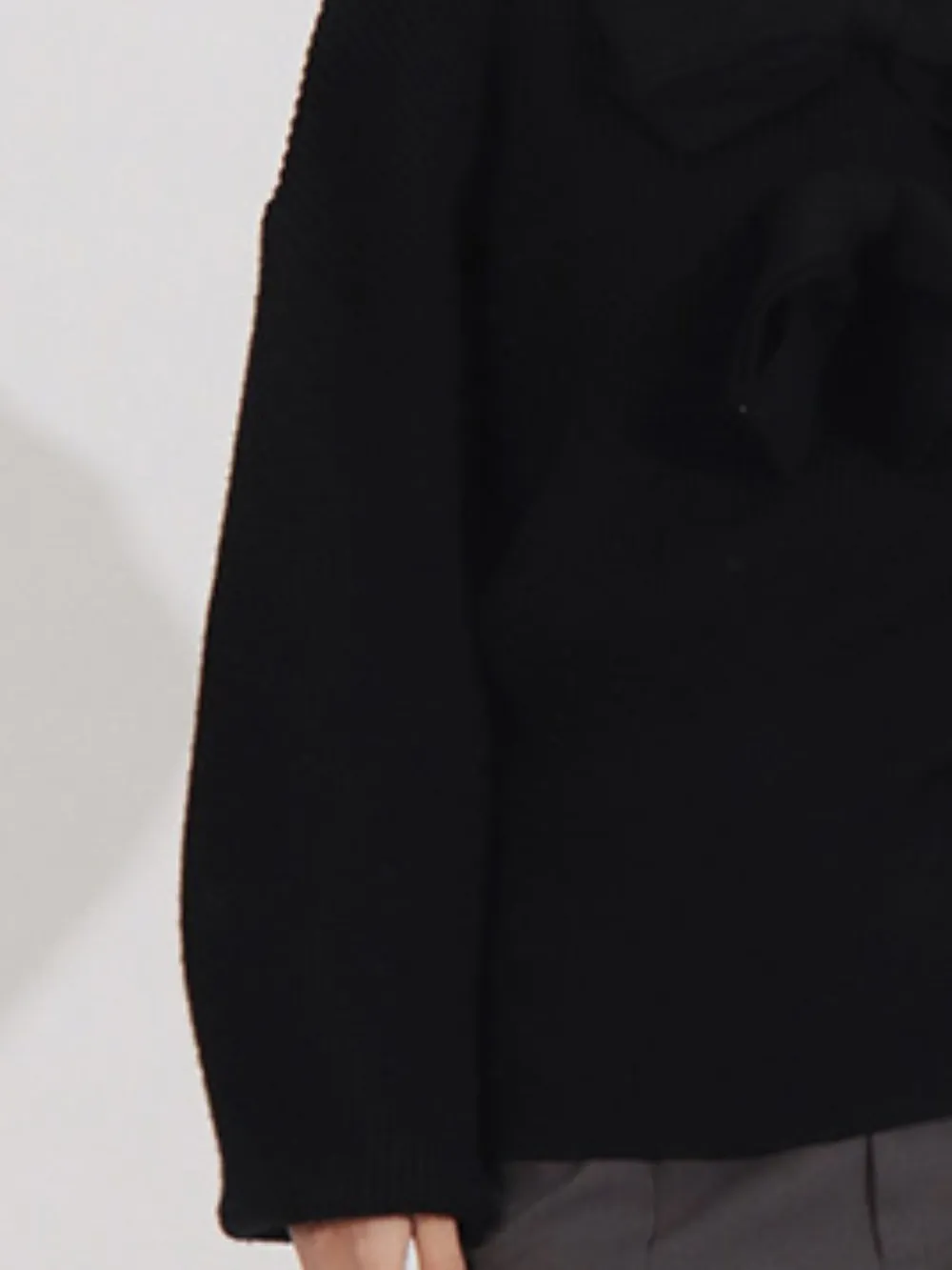 Bow Front Turtleneck Long Sleeve Sweater, image 11