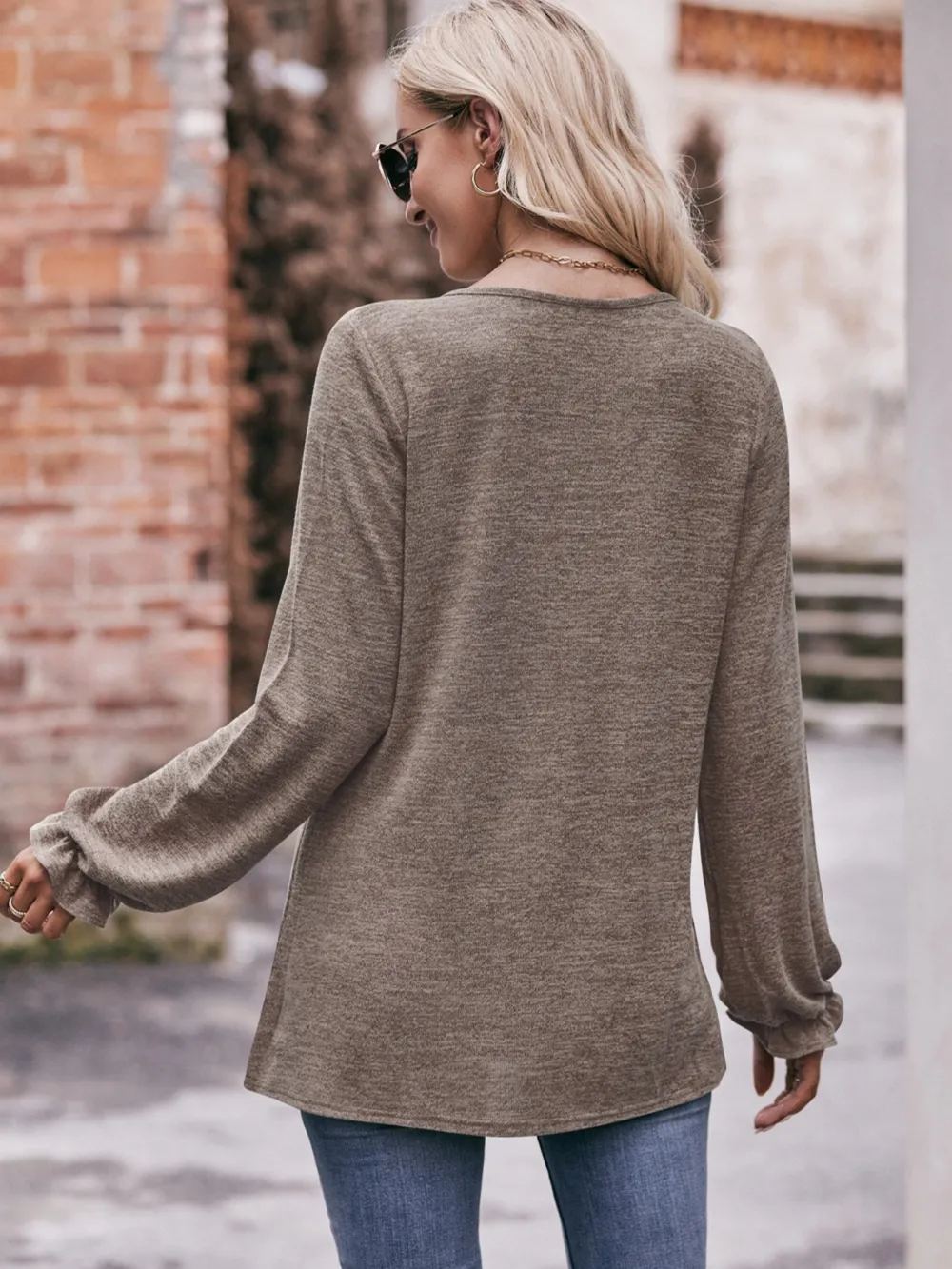 Round Neck Long Sleeve Casual T-Shirt, image 21