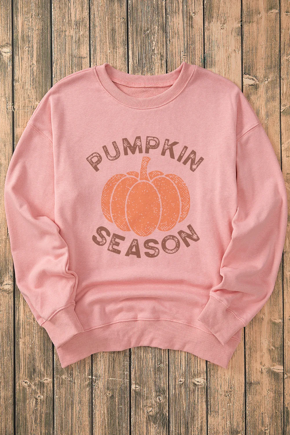 Graphic Round Neck Long Sleeve Sweatshirt, image 2