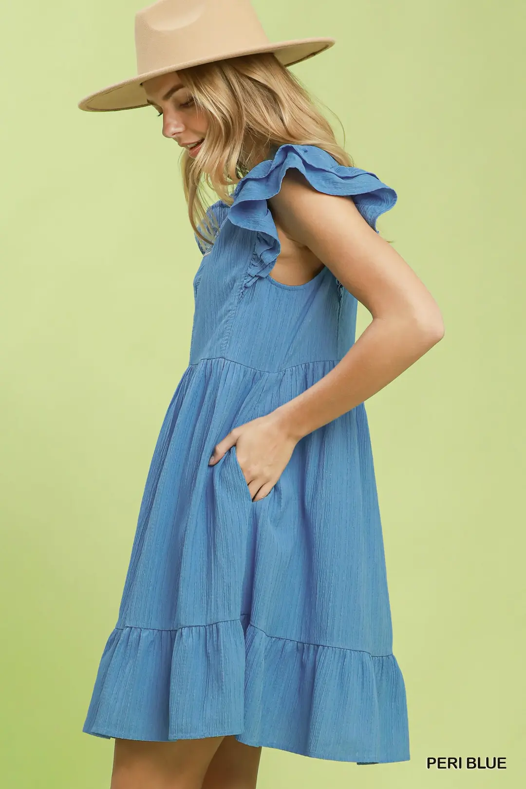Ruffle Sleeve Babydoll Dress, image 2