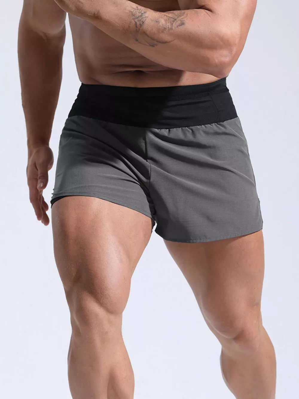 Men's Full Size Contrast Active Shorts Plus Size, image 5