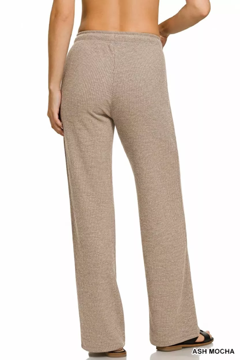 Ribbed Drawstring Lounge Pants, image 3