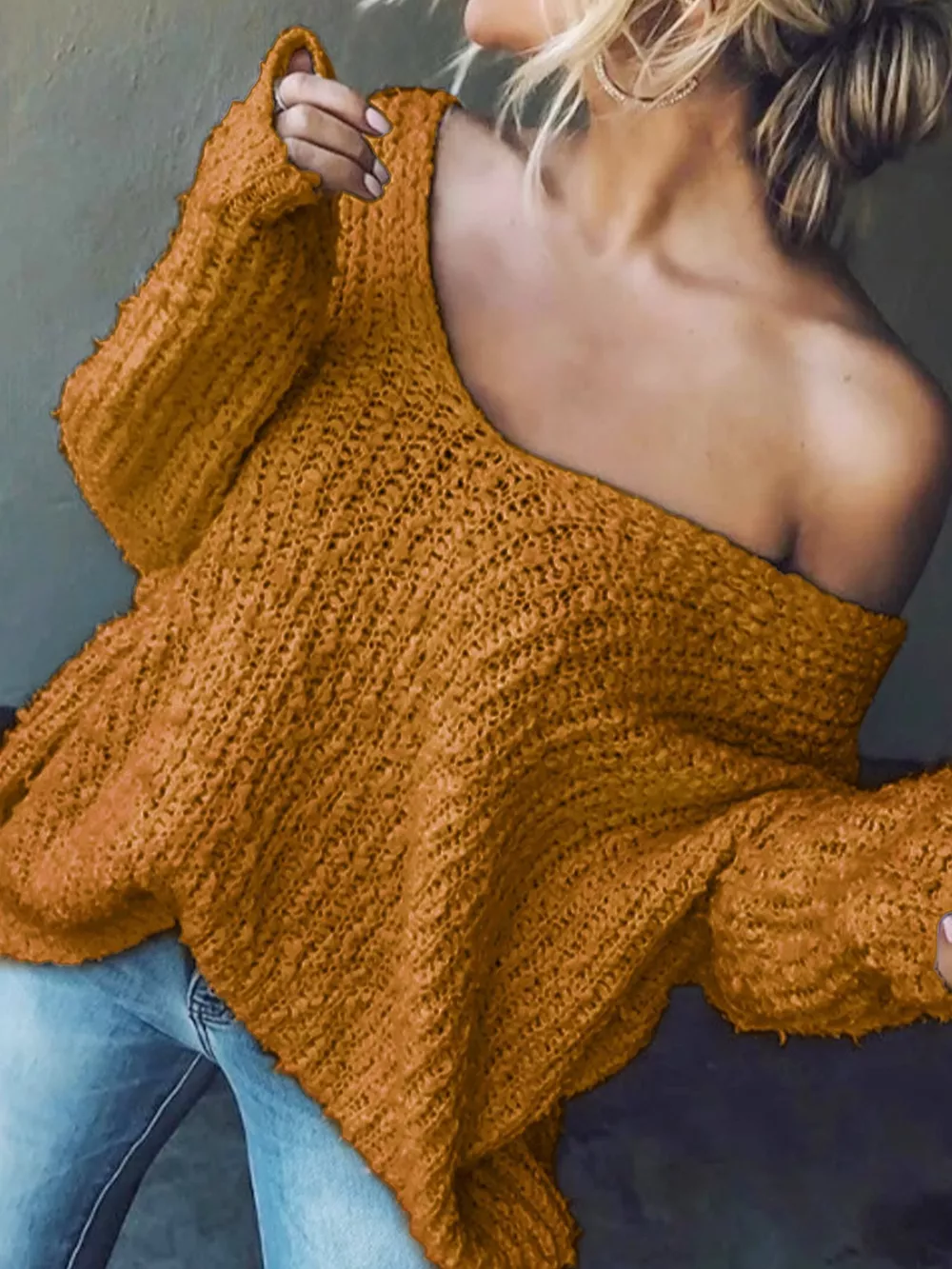 Loose Fit Long Sleeve Sweater, image 19