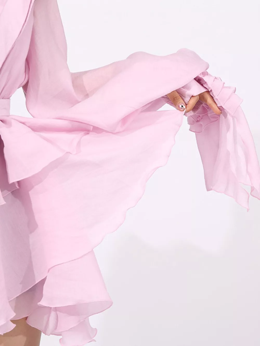Ruffled Layered Long Sleeve Mini Dress, image 11