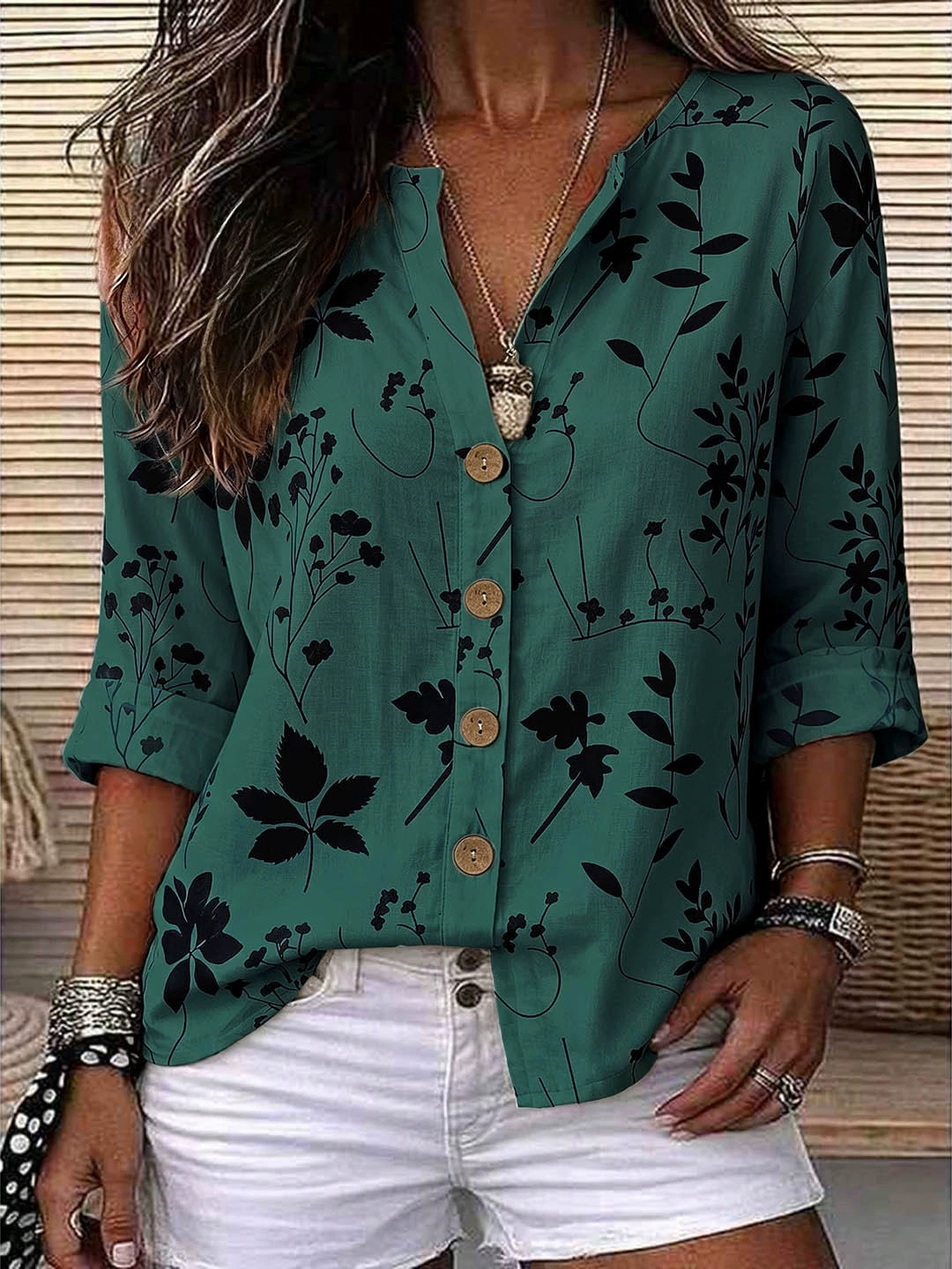 Notched Button Down Shirt, image 60