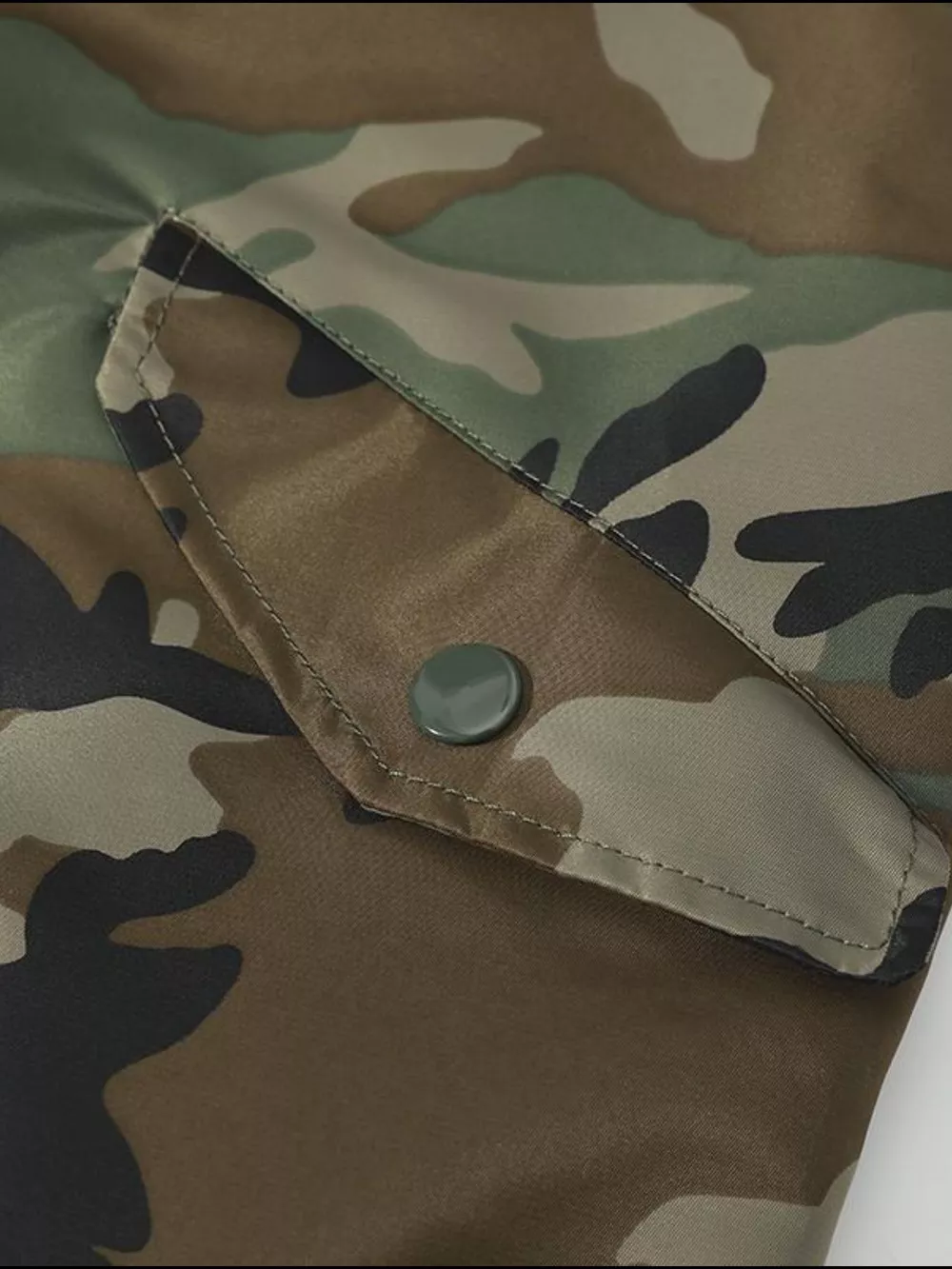 Men's Plus Size Zip Up Camouflage Bomber Jacket, image 4
