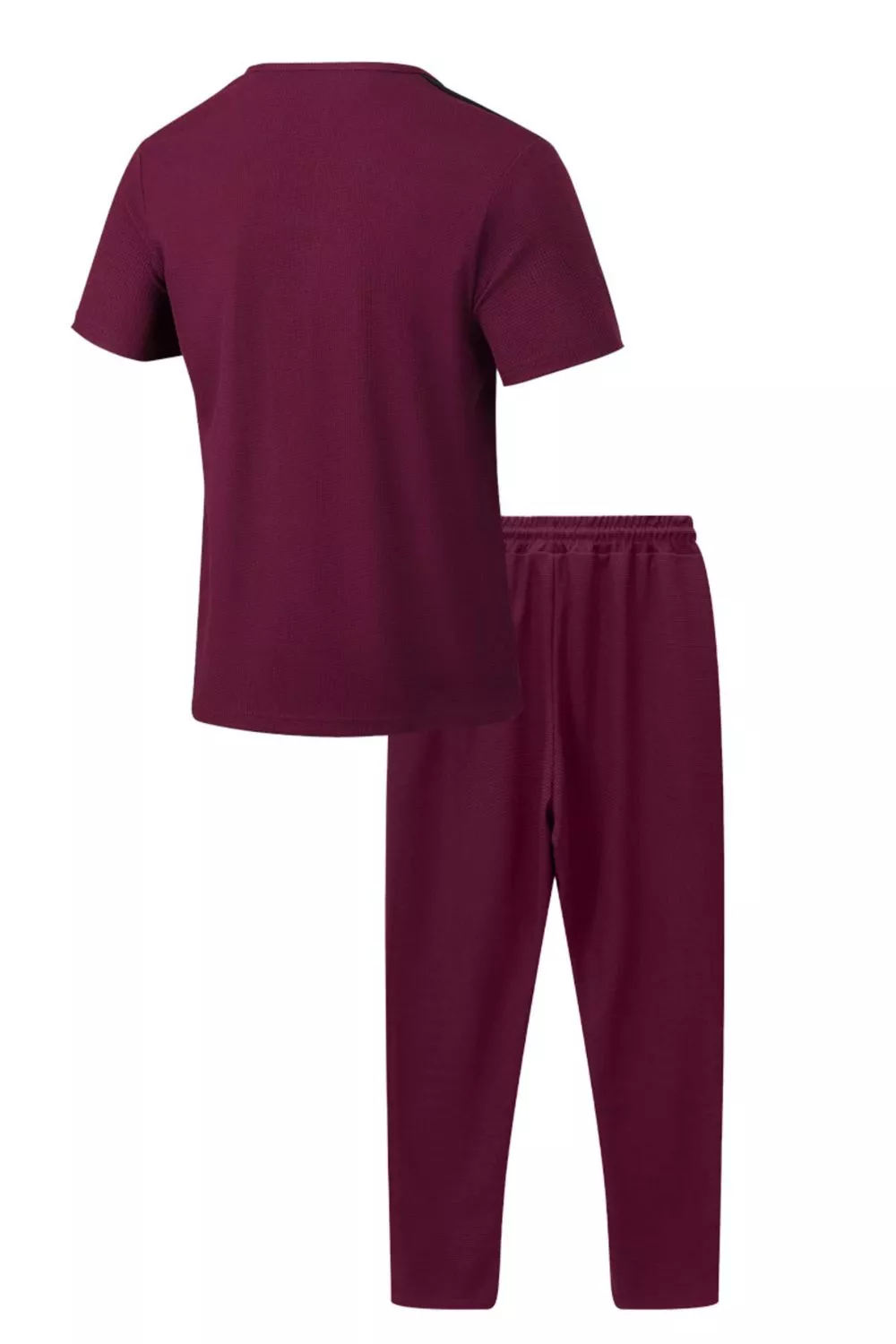 Men's Full Size Lace-Up Front Top and Pants Casual Set Plus Size, image 8